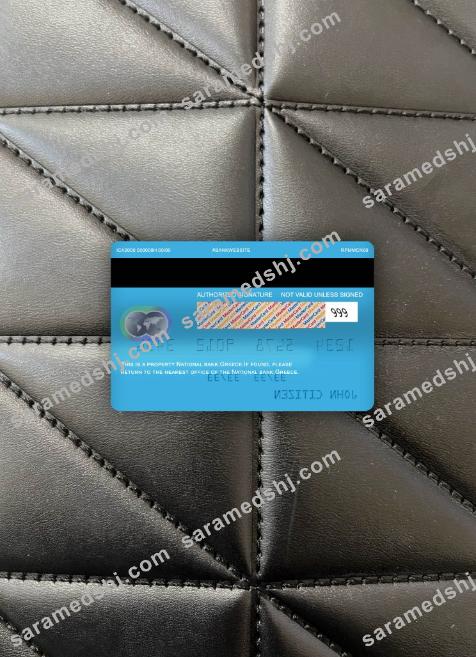 Greece National Bank mastercard photolook back